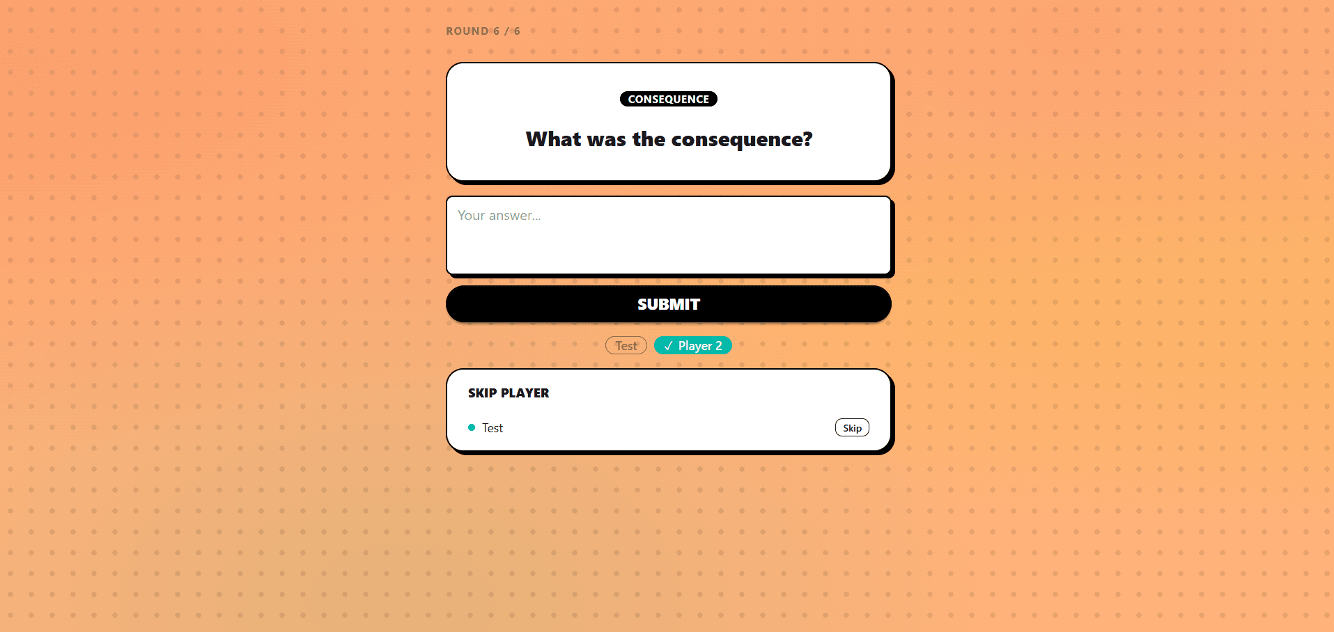Desktop last round, What was the consequence prompt