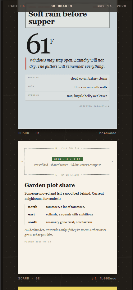 Spring '84 mobile link stack view
