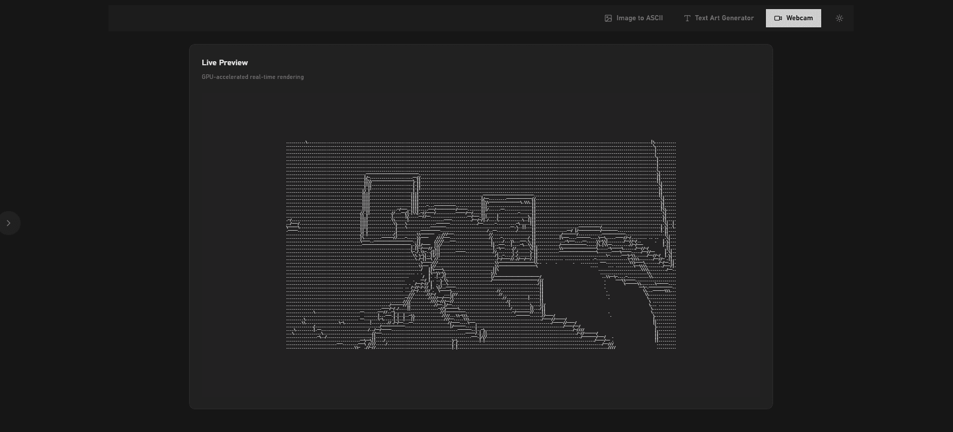 Darkmode webcam preview