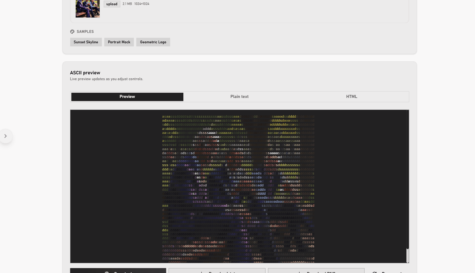 ASCII Preview