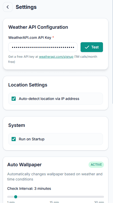 Settings and configuration